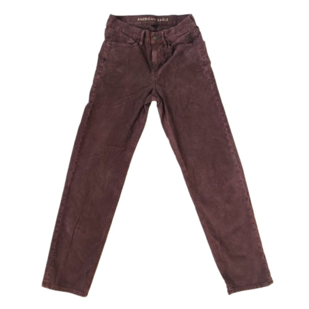 American Eagle Womens 4 Regular Purple Corduroy Pants Stretch Pants